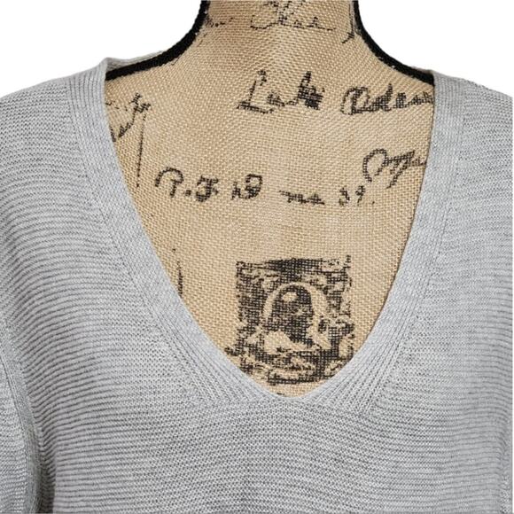 Talbots LIGHT Grey Neck‎ Detail Tunic Length Heavyweight Cozy Sweater Plus 3X - Picture 3 of 9